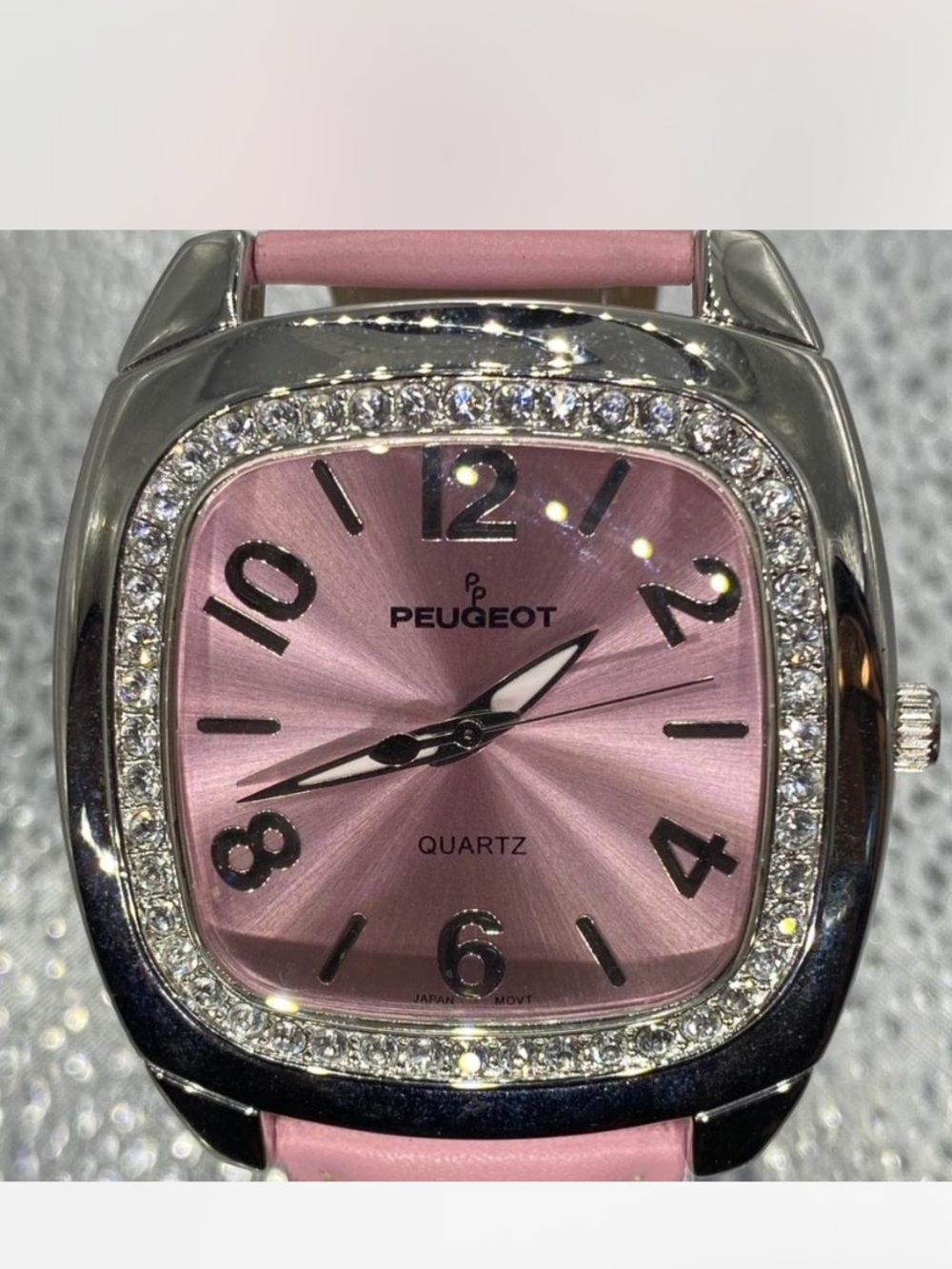 *** Peugeot ^^^ Women's Pink “ Iced Crystal-Trim Quartz Watch *** - Picture 5 of 8